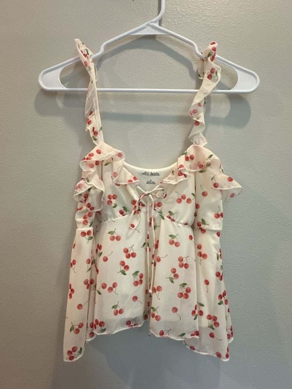 Wild Fable Cherry Print Babydoll Top